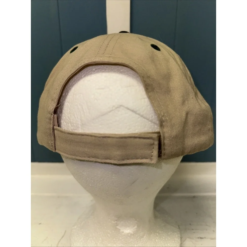 Vintage Fort Collins Municipal Railway Hat Cap Tan Green Sportswear‎ Colorado OS